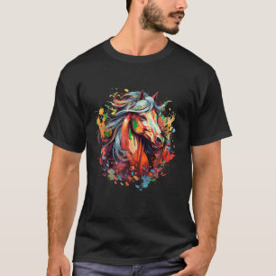 vacker hästillustration Hösthöstens vild Idea Crea T Shirt