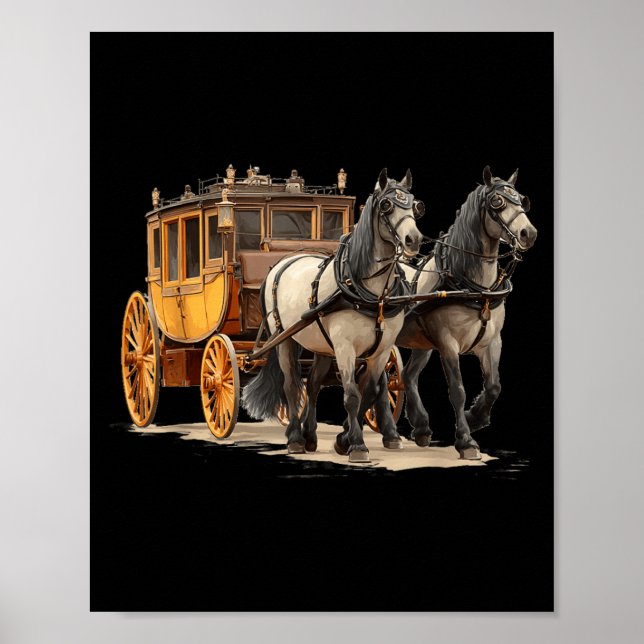 Vacker hästtransportgrafik för pojkar och poster (Framsidan)