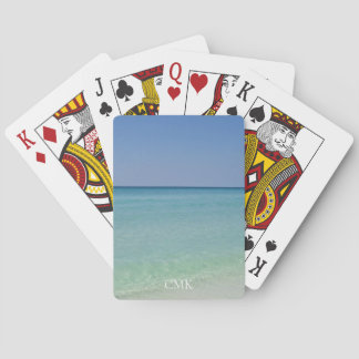 Vacker havsbottenfoto Seaside Monogram Casinokort