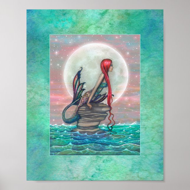 Vacker havsfrus fantasikonst av Molly Harrison Poster (Framsidan)