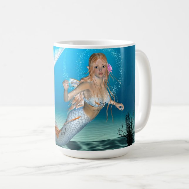 Vacker Havsjungfru Kaffemugg (Framsida höger)