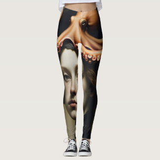 Vacker havslevande bläckfisk Mörk akademi Ocean Leggings
