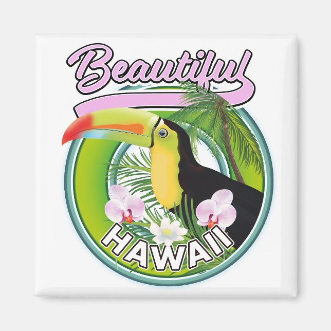 vacker Hawaii-logotyp Magnet (Framsidan)