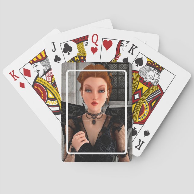 Vacker häxa casinokort (Baksidan)