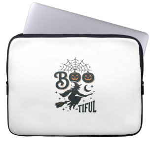 Vacker häxa Halloween Vintage gravyr design Laptop Fodral