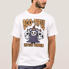 Vacker Häxstämning – Söt Skräckig Katt Halloween T Shirt