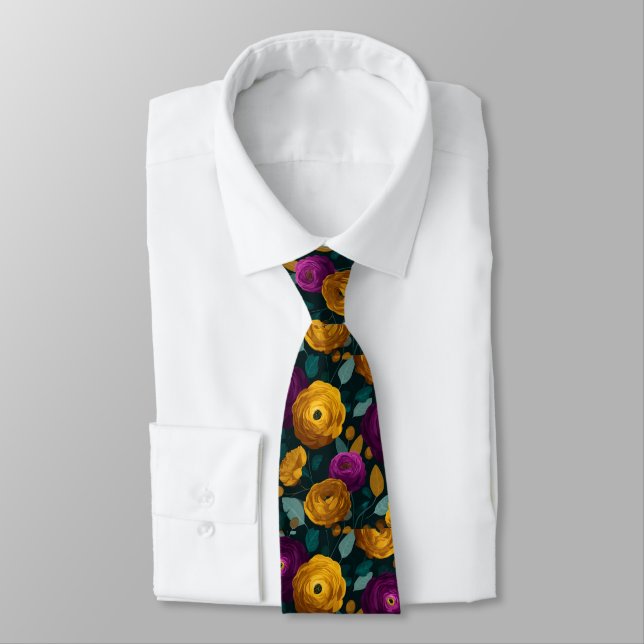 Vacker herrmode Ranunculus-blomma Slips (Bunden)
