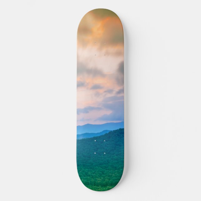 Vacker himlar,röda moln mini skateboard bräda 18,5 cm (Framsida)