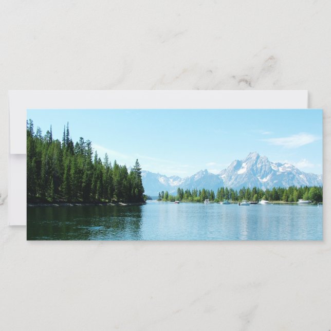vacker himmel, sjö och berg Grand Teton (Framsida)