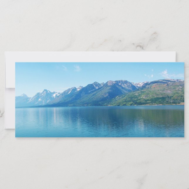 vacker himmel, sjö och berg Grand Teton (Framsida)