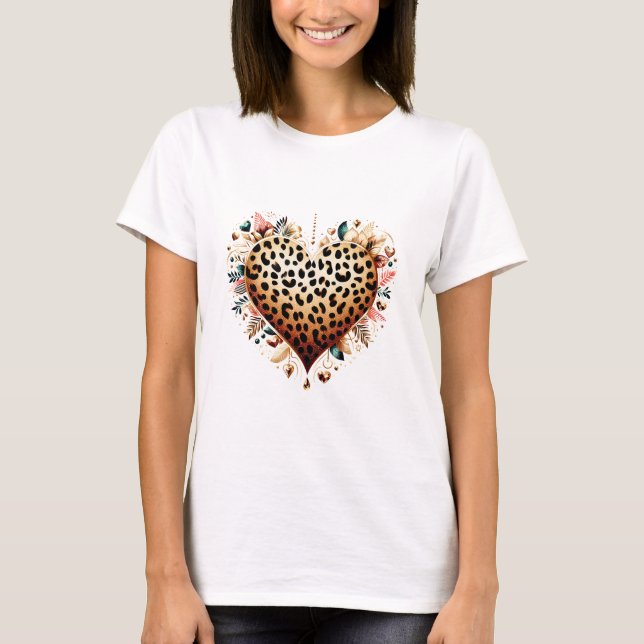 Vacker hjärta  t shirt (Framsida)
