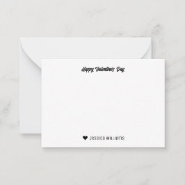 Vacker hjärtan doodle mönster rosa Alla hjärtans d Anteckningskort