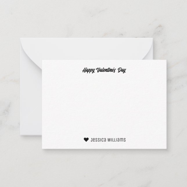 Vacker hjärtan doodle mönster rosa Alla hjärtans d Anteckningskort (Framsida)