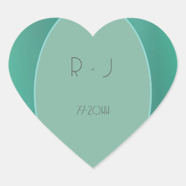 Vacker hjärtsticker hjärtformat klistermärke