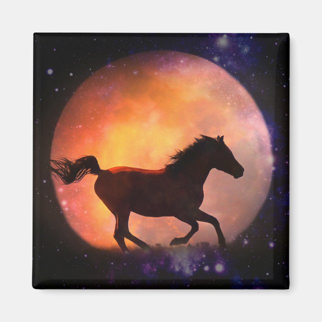 Vacker Horse Art Magnet (Framsidan)