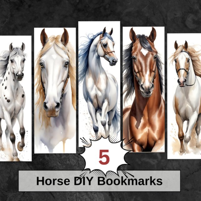 Vacker Horse DIY Bokmärken (Skapare uppladdad)