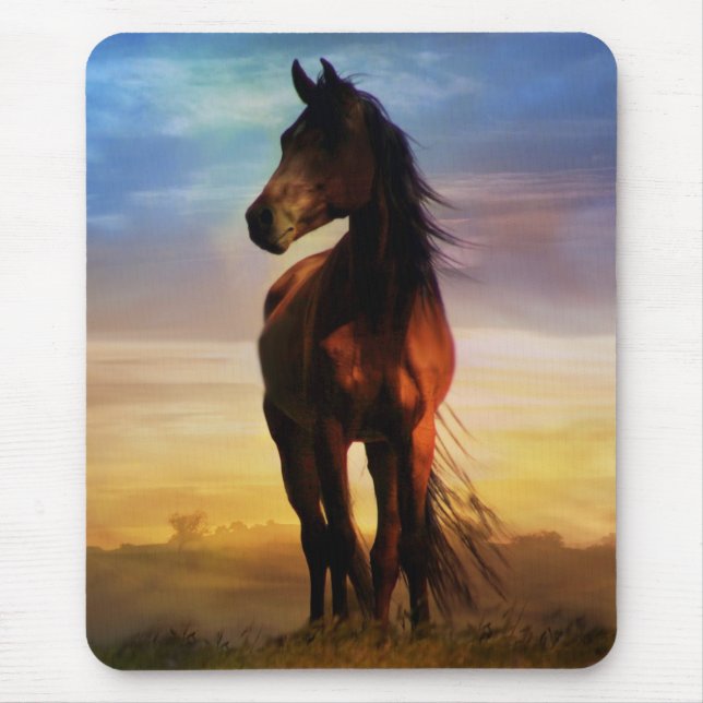 Vacker Horse Mousepad Musmatta (Framsidan)