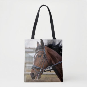 Vacker Horse Tote Bag Tygkasse