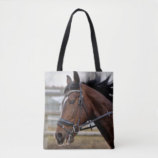 Vacker Horse Tote Bag Tygkasse