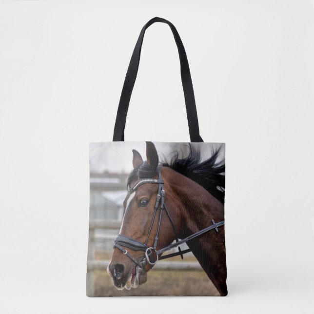Vacker Horse Tote Bag Tygkasse (Framsida)