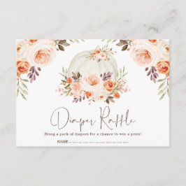 Vacker höstblomma Pumpa Babyblöja Lotteri Tilläggskort