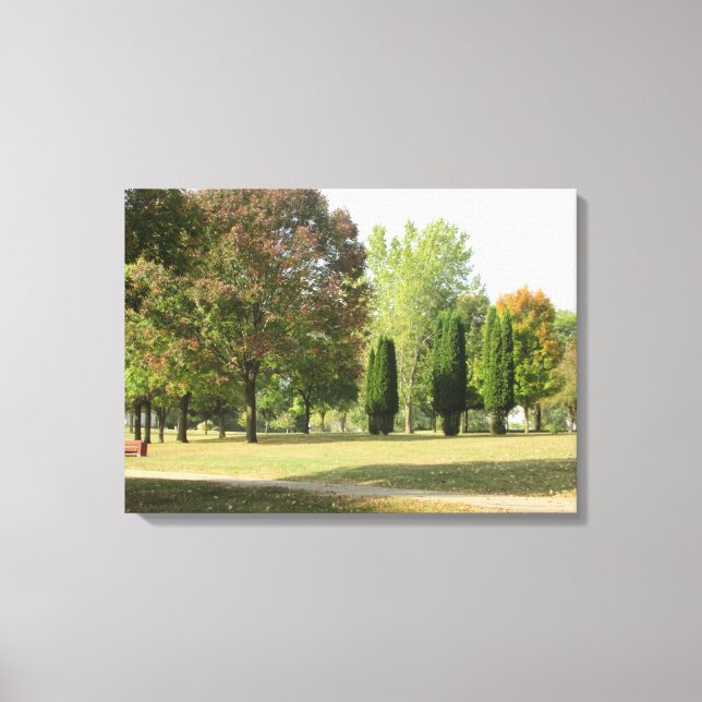 Vacker höstlövsfotografi från Wisconsin Art Canvastryck (Framsida)