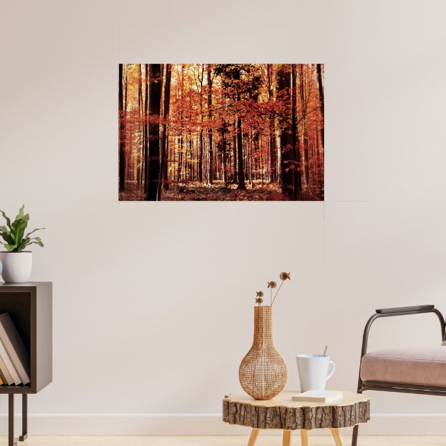 Vacker höstskog poster (Vardagsrum 3)