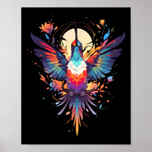 Vacker Hummingbird Bird Watching Earth Day Natu Poster