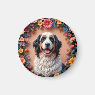 Vacker hundporträtt magnet