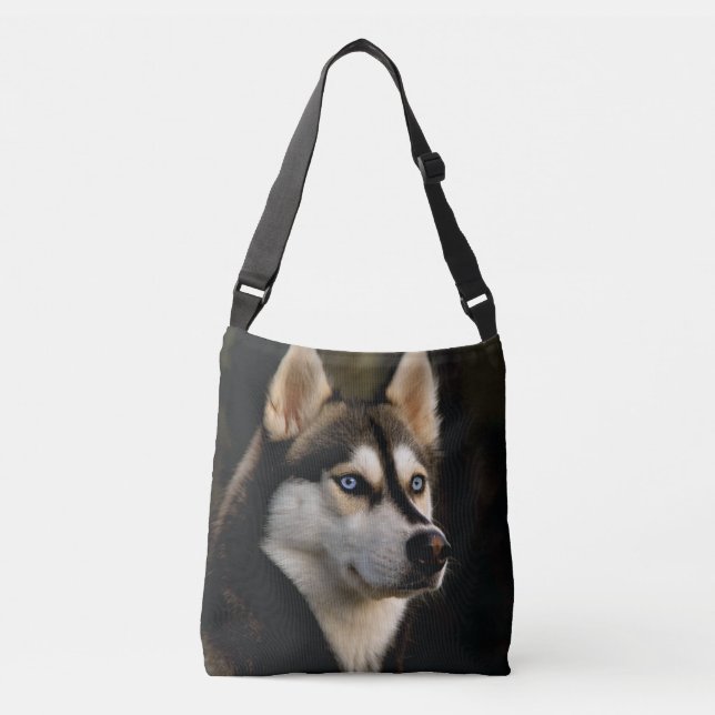 Vacker Husky Kastsydd Axelväska (Framsida)