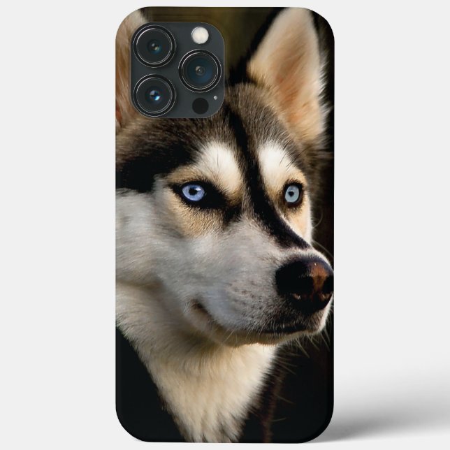 Vacker Husky Kastsydd Kudde (Baksida)