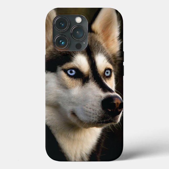 Vacker Husky Kastsydd Kudde (Baksida )