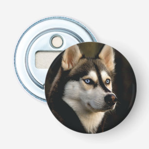 Vacker Husky Kastsydd Kudde Flasköppnare