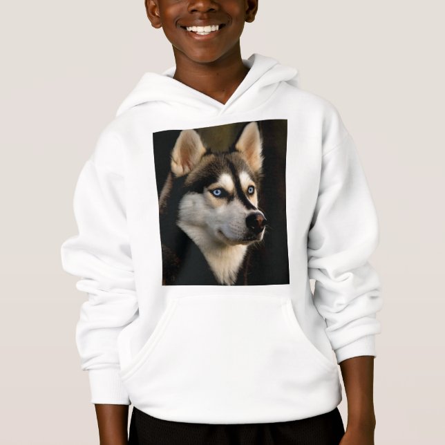 Vacker Husky Kastsydd Kudde T Shirt (Framsida)