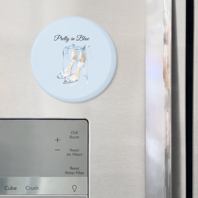 Vacker i blå högklackade skor magnet (In Situ (Fridge))