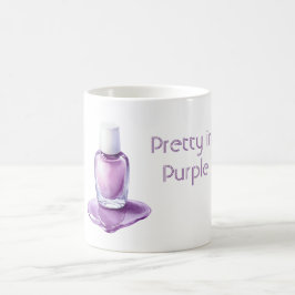 Vacker i lila nagellack kaffemugg