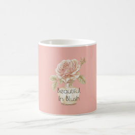Vacker i Rödröd Rosblomma Kaffemugg
