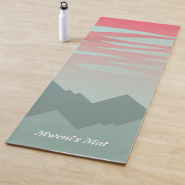 vacker illustration av rosa himmel och berg