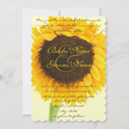 Vacker inbjudan till solrosbröllop i Elegant