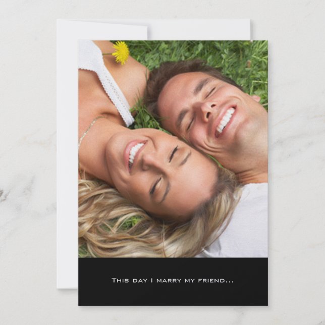 Vacker inbjudan till solrosbröllop i Elegant (Framsida)