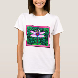 Vacker inramad “Crackel inramad trollslända” konst T Shirt