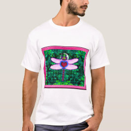 Vacker inramad “Crackel inramad trollslända” konst T Shirt