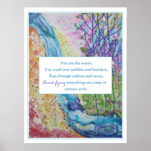 Vacker inspiration Zen Chakra Energy Flow Yoga Poster