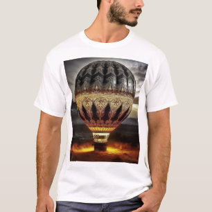 Vacker invecklad varmluftsballong i bergen t shirt