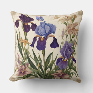 Vacker Iris Flower Blooms Kudde