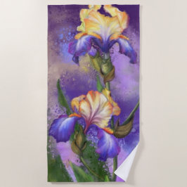 Vacker Iris Flower - Miging Art Painting (färgning