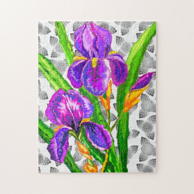Vacker Iris Flower Pussel (Vertikal)