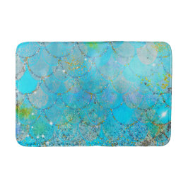 Vacker iriserande pärlglans sjöjungfrusfjäll badrumsmatta