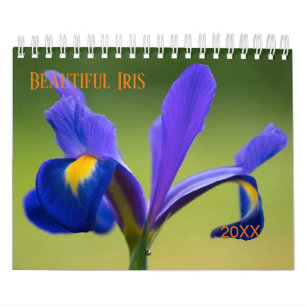 Vacker irisfotokalender kalender