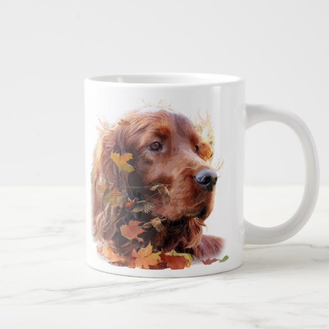 Vacker Irish Red Setter Jumbo Mugg (Höger)